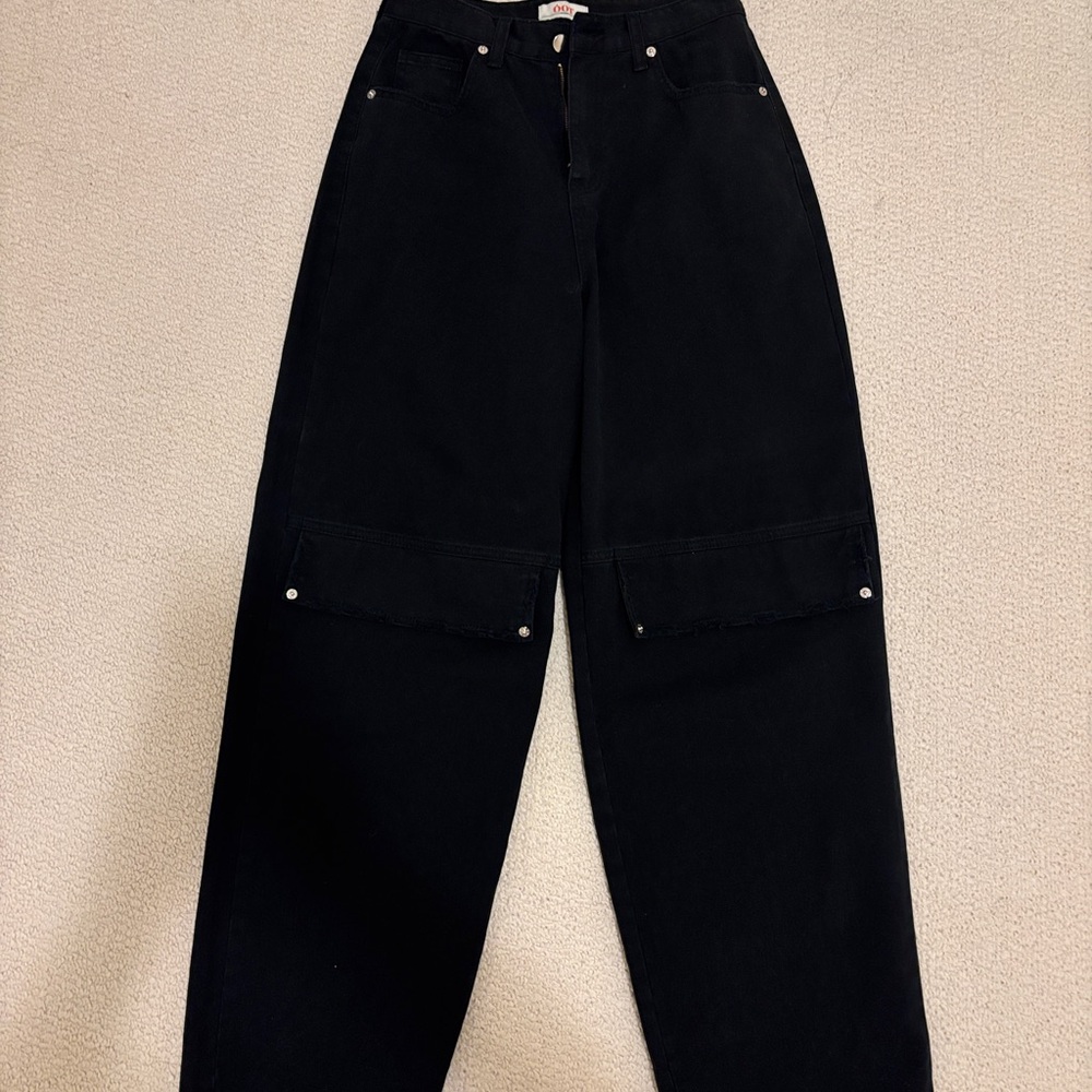 Black straight black jeans